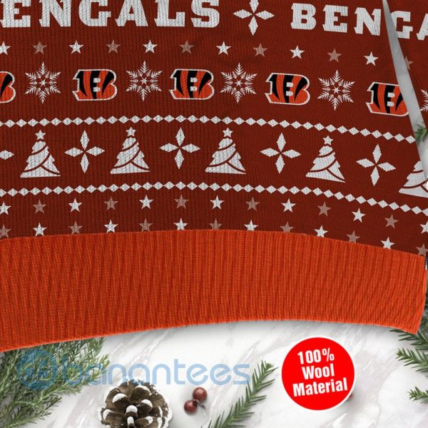 Cincinnati Bengals Santa Claus In The Moon Ugly Christmas 3D Sweater Product Photo