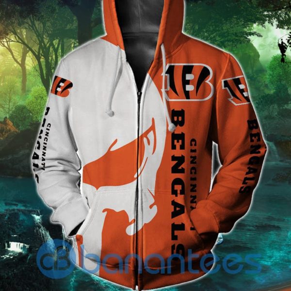 Cincinnati Bengals Skull All Over Printed 3D Hoodie, Zip Hoodie Product Photo