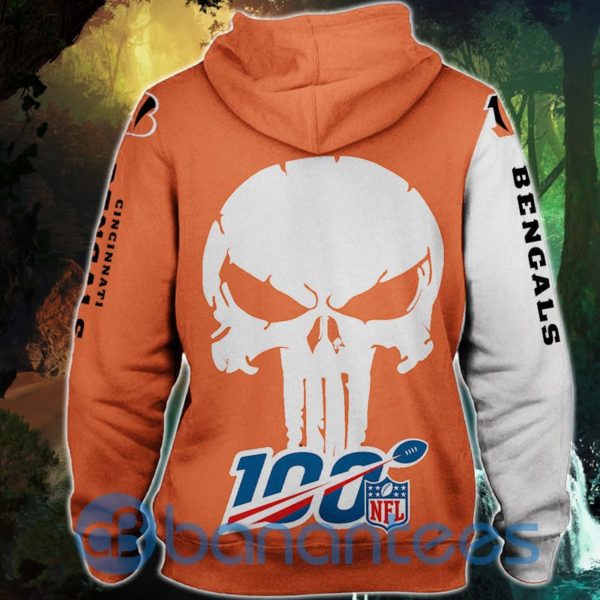 Cincinnati Bengals Skull All Over Printed 3D Hoodie, Zip Hoodie Product Photo