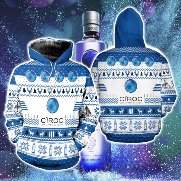 Ciroc Ultra Premium Vodka Ugly Christmas All Over Printed 3D Shirt Product Photo