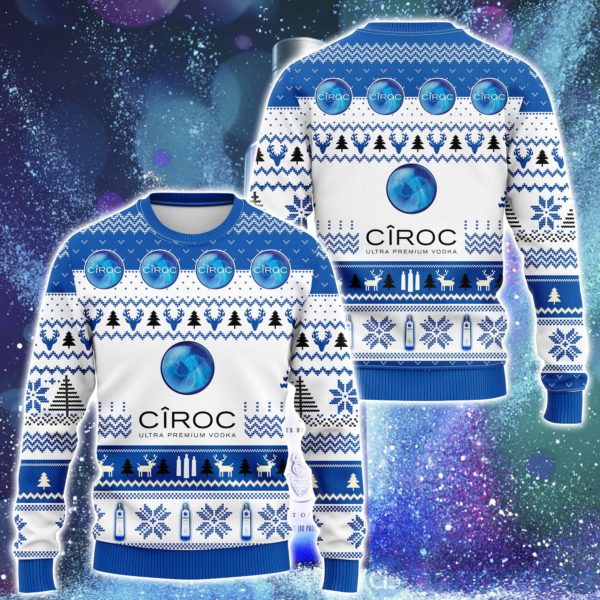 Ciroc Ultra Premium Vodka Ugly Christmas All Over Printed 3D Shirt Product Photo