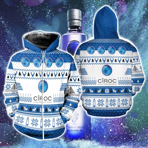 Ciroc Ultra Premium Vodka Ugly Christmas All Over Printed 3D Shirt Product Photo