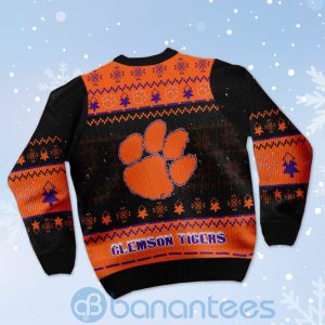 Clemson Tigers Snoopy Dabbing Ugly Christmas 3D Sweater Product Photo