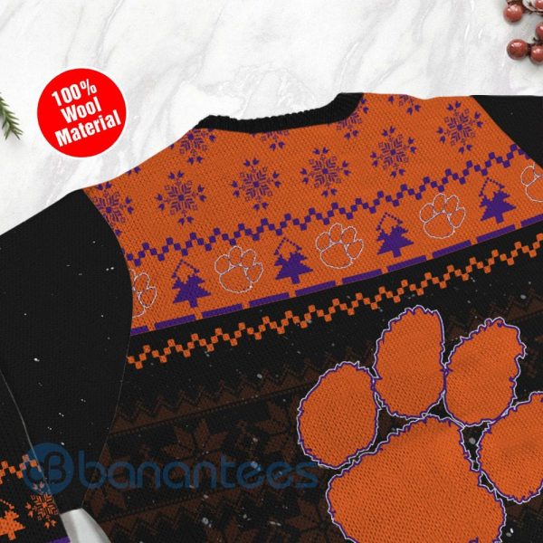 Clemson Tigers Snoopy Dabbing Ugly Christmas 3D Sweater Product Photo
