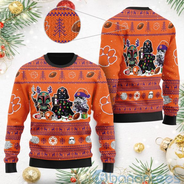 Clemson Tigers Star Wars Ugly Christmas 3D Sweater Product Photo