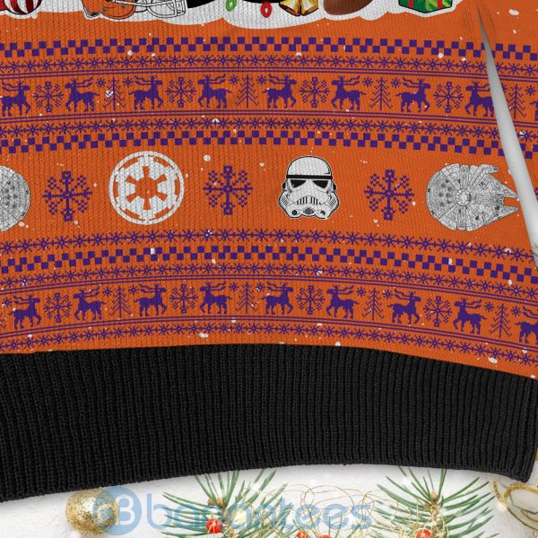 Clemson Tigers Star Wars Ugly Christmas 3D Sweater Product Photo