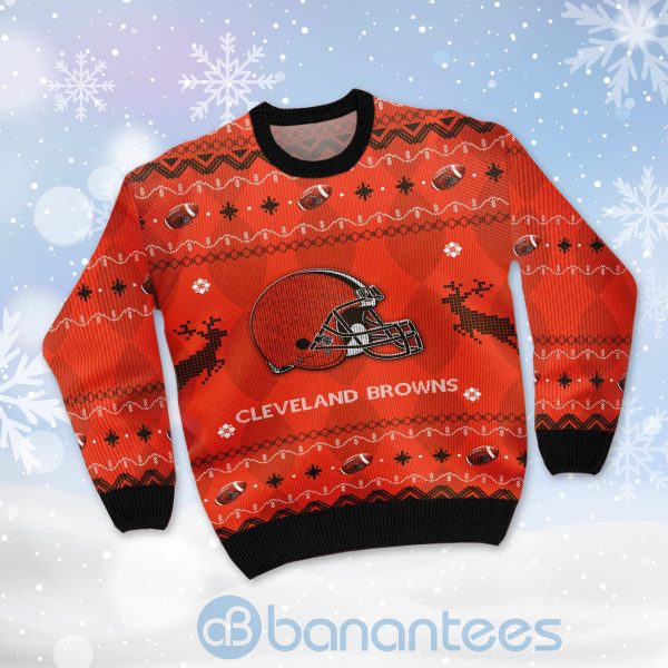 Cleveland Browns American Football Black Ugly Christmas 3D Sweater Product Photo