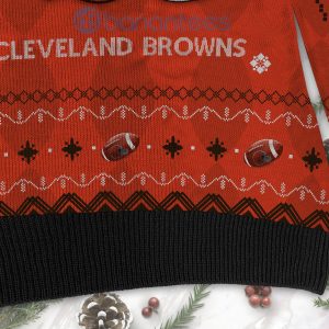 Cleveland Browns American Football Black Ugly Christmas 3D Sweater Product Photo