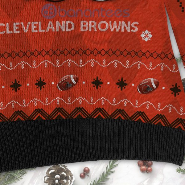 Cleveland Browns American Football Black Ugly Christmas 3D Sweater Product Photo