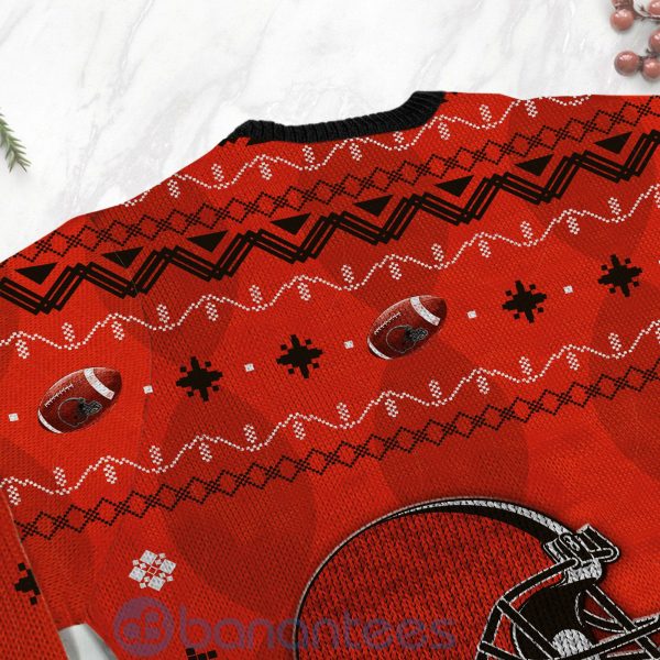 Cleveland Browns American Football Black Ugly Christmas 3D Sweater Product Photo