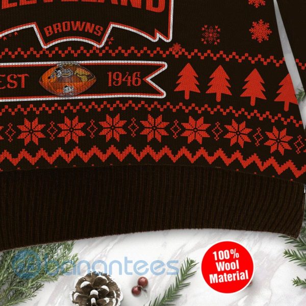 Cleveland Browns Cute Baby Yoda Grogu Ugly Christmas 3D Sweater Product Photo