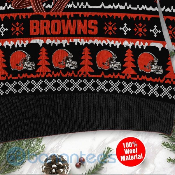 Cleveland Browns Jack Skellington Halloween Ugly Christmas 3D Sweater Product Photo