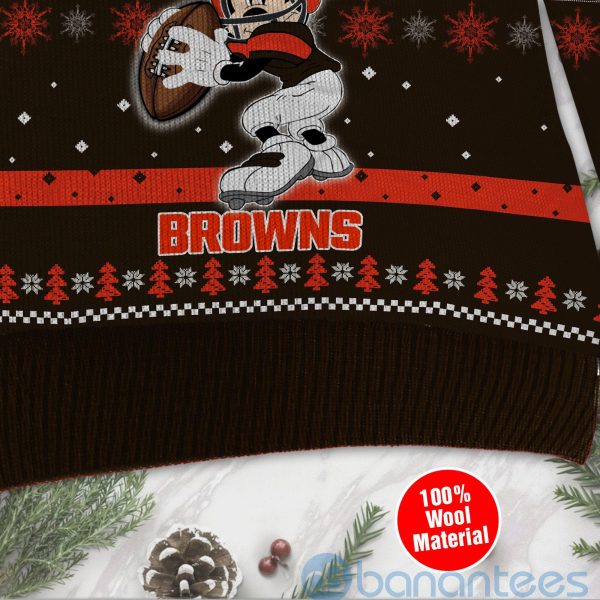 Cleveland Browns Mickey Mouse Funny Ugly Christmas 3D Sweater Product Photo
