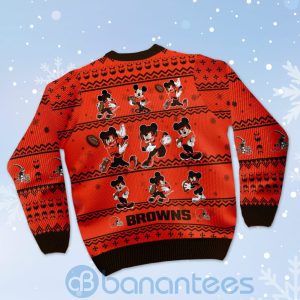 Cleveland Browns Mickey Mouse Ugly Christmas 3D Sweater Product Photo