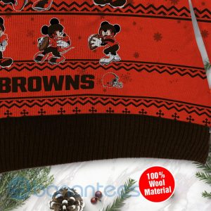 Cleveland Browns Mickey Mouse Ugly Christmas 3D Sweater Product Photo