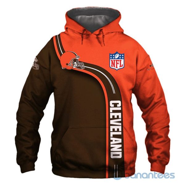 Cleveland Browns Simple Design All Over Printed 3D Hoodie Zip Hoodie Product Photo