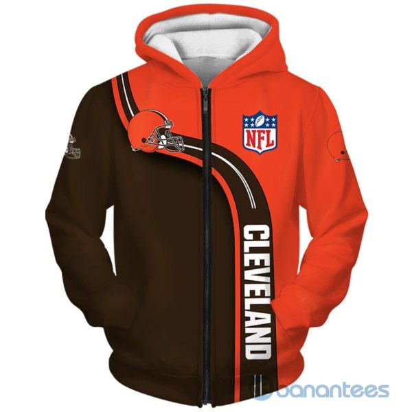 Cleveland Browns Simple Design All Over Printed 3D Hoodie Zip Hoodie Product Photo