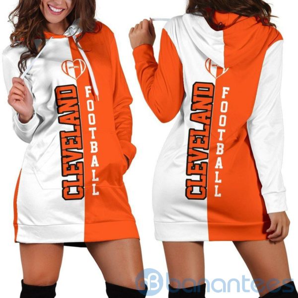 Cleveland Football Hoodie Dress For Women Product Photo