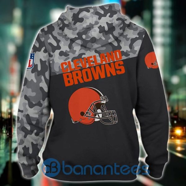 Cleverland Browns Military 3D Hoodie Full Printed Shirt For Fans Product Photo