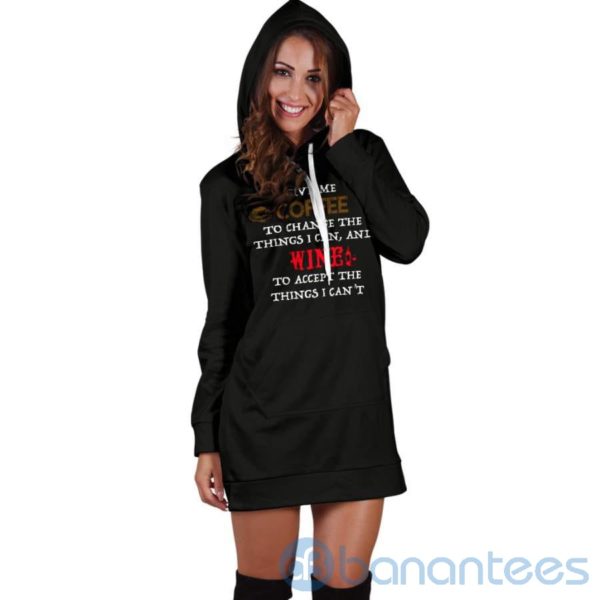 Coffee and Wine Hoodie Dress For Women Product Photo