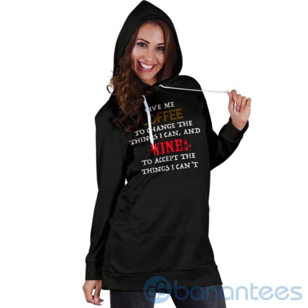 Coffee and Wine Hoodie Dress For Women Product Photo