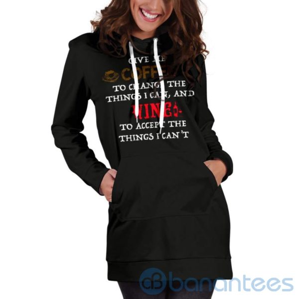Coffee and Wine Hoodie Dress For Women Product Photo