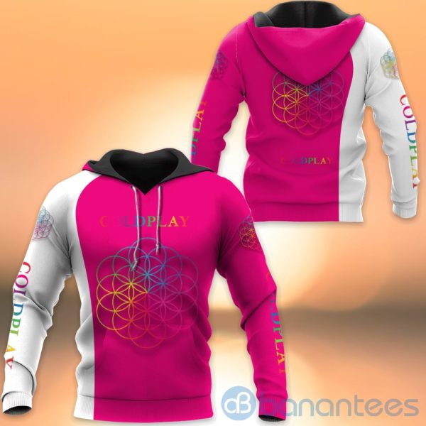 Coldplay Pink All Over Printed Hoodies Zip Hoodies Product Photo