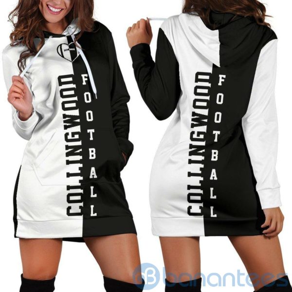 Collingwood Football Hoodie Dress For Women Product Photo