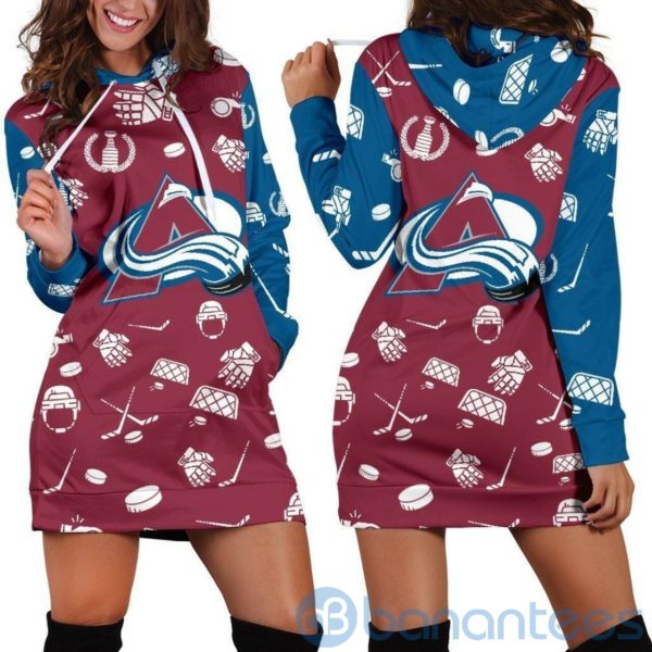 Colorado Avalanche Hoodie Dress For Women Product Photo