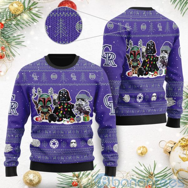 Colorado Rockies Star Wars Ugly Christmas 3D Sweater Product Photo