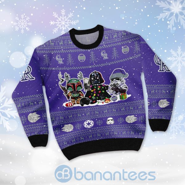 Colorado Rockies Star Wars Ugly Christmas 3D Sweater Product Photo