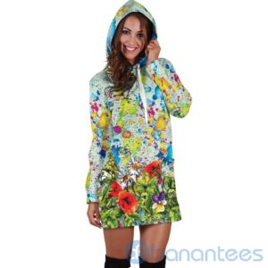 colorful flower hoodie dress for women 3 4tg2e 300x300 image Colorful Flower Hoodie Dress For Women Product Photo
