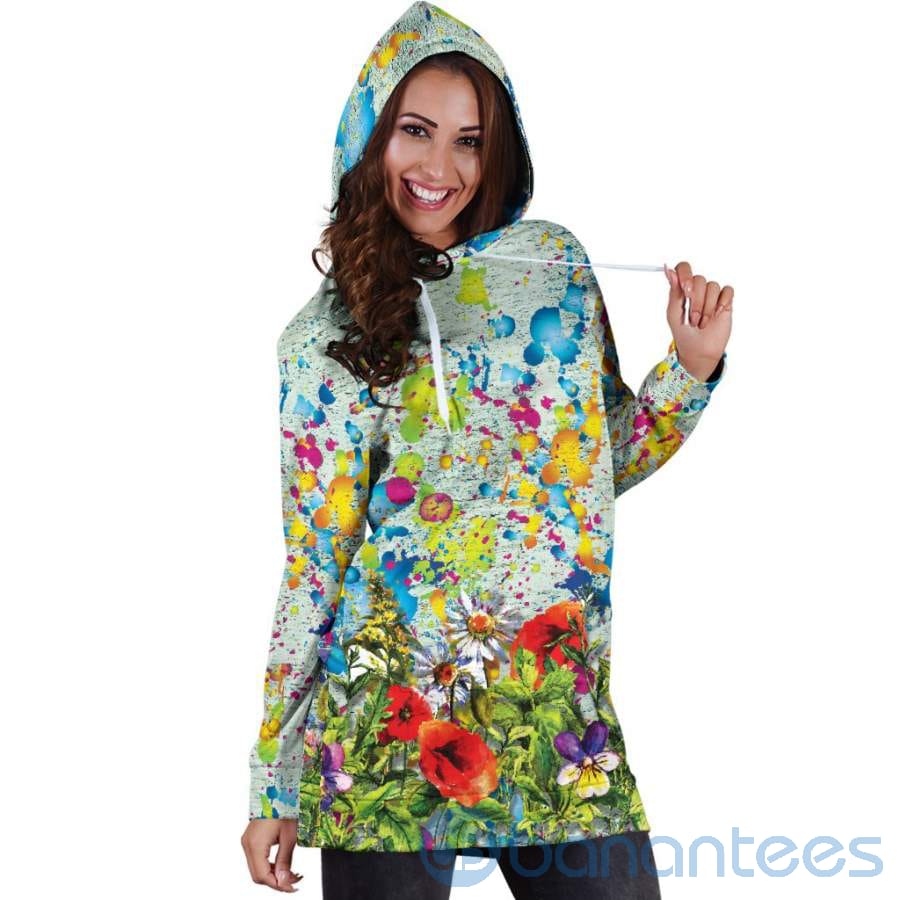 colorful-flower-hoodie-dress-for-women-4-HtVnS.jpg Colorful Flower Hoodie Dress For Women Product Photo