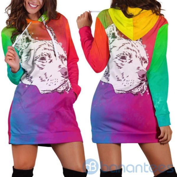 Colorful Pit Hoodie Dress For Women Product Photo
