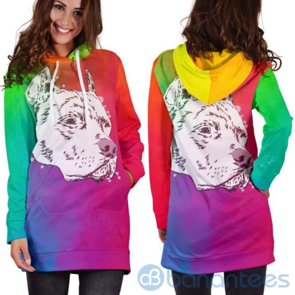 Colorful Pit Hoodie Dress For Women Product Photo