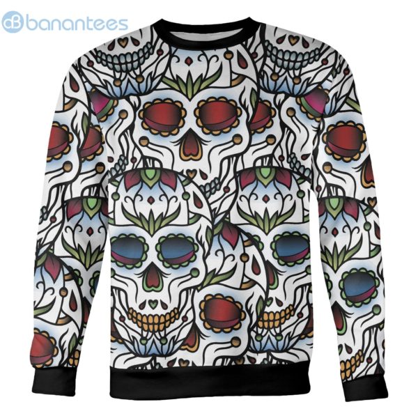 Colorful Sugar Skull All Over Printed 3D Sweatshirt Product Photo