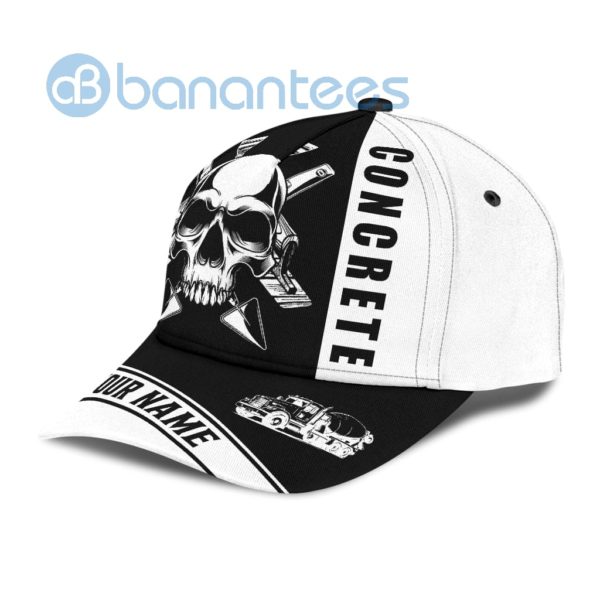 Concrete Finisher Equipment Skull Custom Name Cap Product Photo