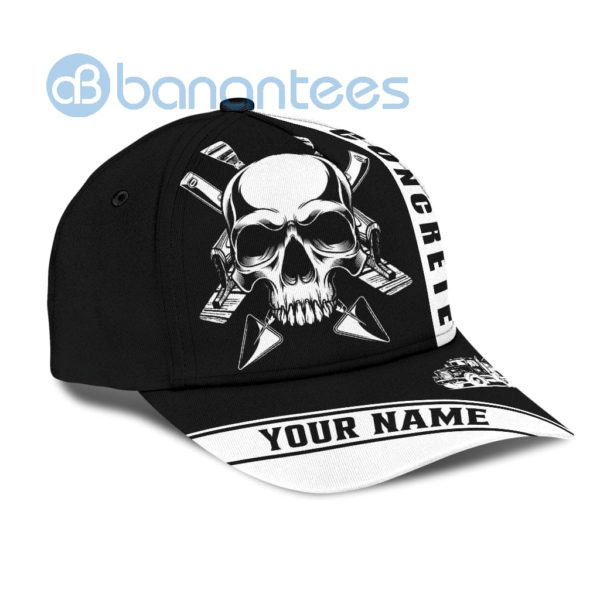 Concrete Finisher Equipment Skull Custom Name Cap Product Photo
