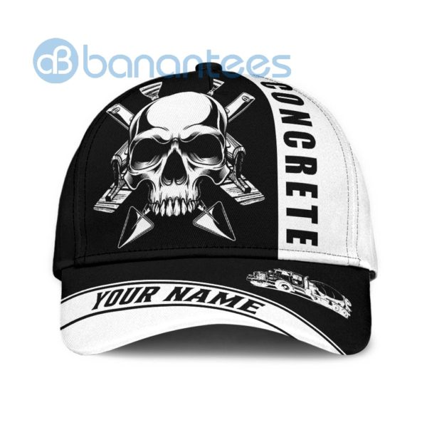 Concrete Finisher Equipment Skull Custom Name Cap Product Photo