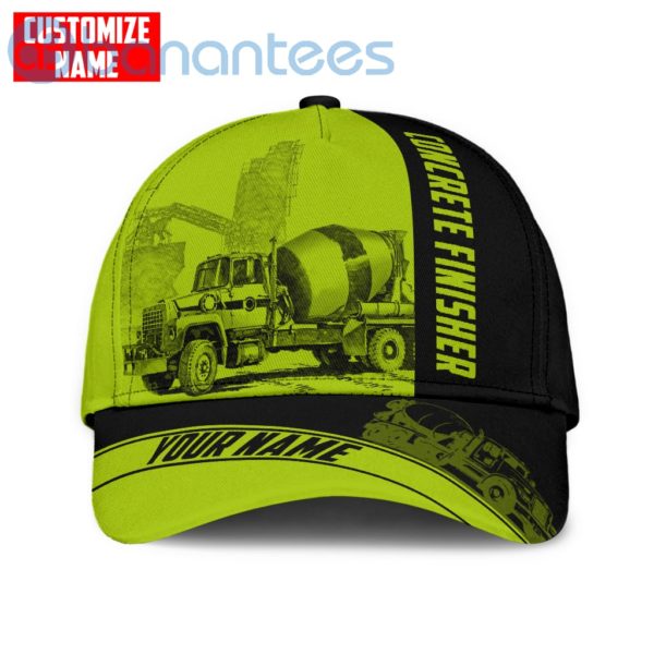 Concrete Finisher Green Safety Custom Name Cap Product Photo