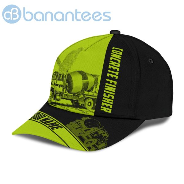 Concrete Finisher Green Safety Custom Name Cap Product Photo