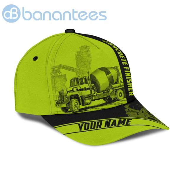 Concrete Finisher Green Safety Custom Name Cap Product Photo
