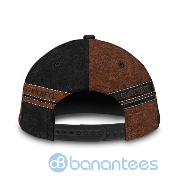 Concrete Finisher Us Leather Cover Custom Name Cap Product Photo
