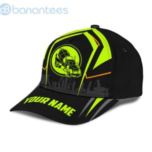 Concrete Mixer Green Customized Name Concrete Finisher Printed All Over Printed 3D Cap Product Photo