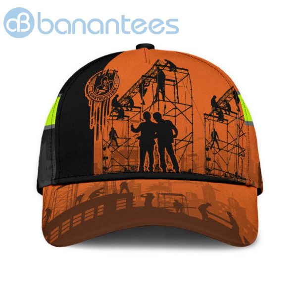 Construction Worker Orange Safety Custom Name Cap Product Photo