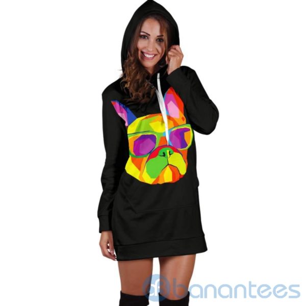 Cool Frenchie Dog Lover Hoodie Dress For Women Product Photo