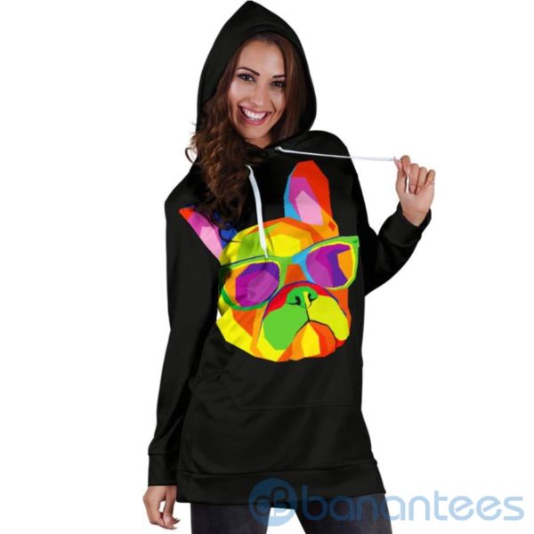 Cool Frenchie Dog Lover Hoodie Dress For Women Product Photo
