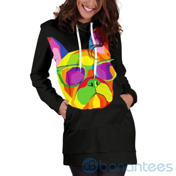 Cool Frenchie Dog Lover Hoodie Dress For Women Product Photo