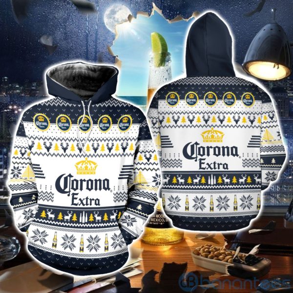 Corona Extra Beer Ugly Christmas All Over Printed 3D Shirt Product Photo