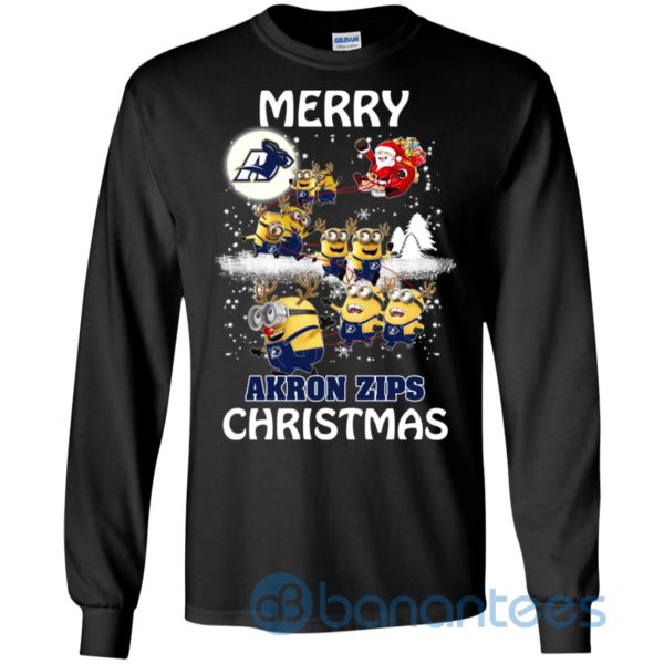 Cover your body with amazing Akron Zips Minions Santa Claus Merry Christmas Sweatshirt Product Photo